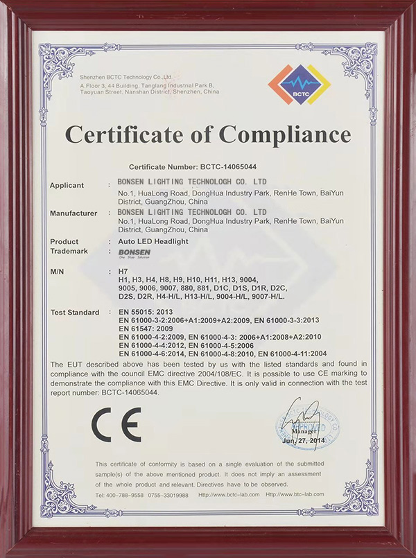CE Certificate